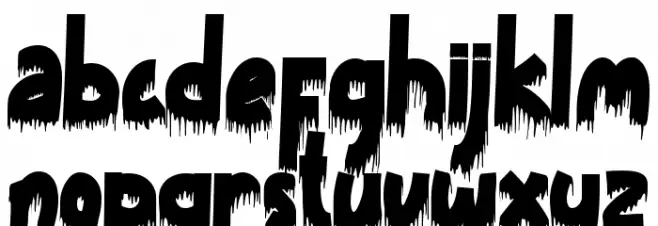 Death Party Font LOWERCASE