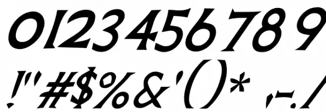 Death Record Italic Font OTHER CHARS