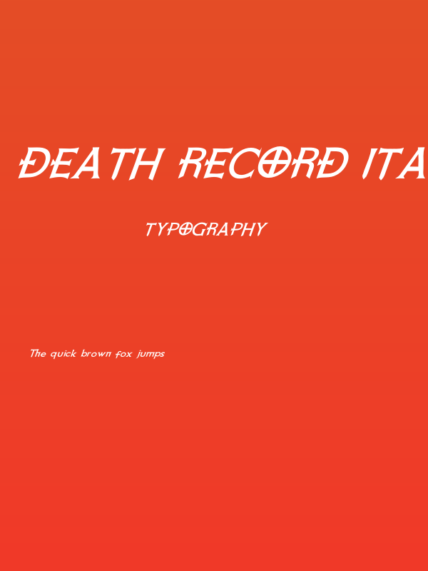 Death Record Italic Poster