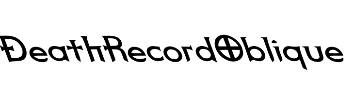 Death Record Oblique  Frei Schriftart Herunterladen