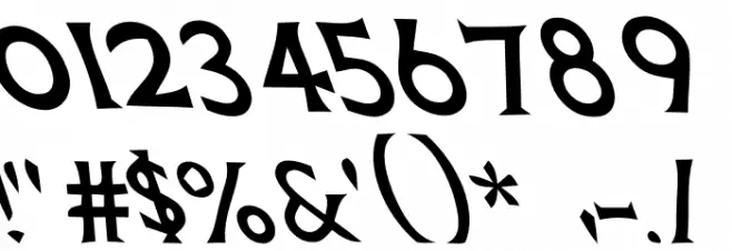 Death Record Oblique Font OTHER CHARS