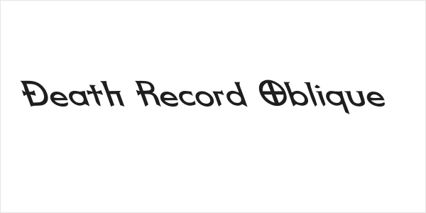 Death Record Oblique Logo