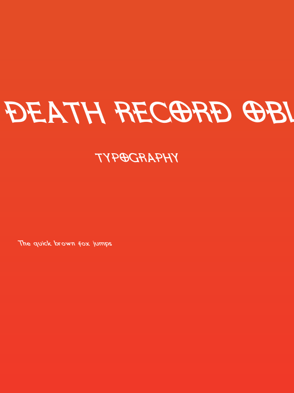 Death Record Oblique Poster