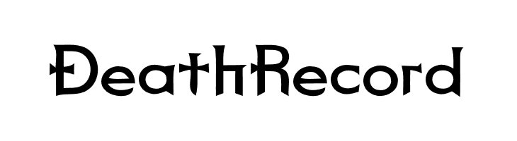 Death Record  Frei Schriftart Herunterladen