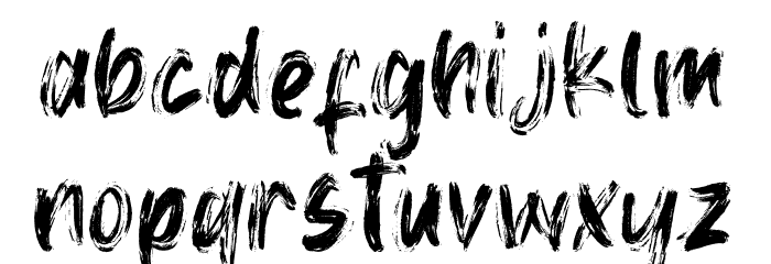 Death Rock Regular Font LOWERCASE