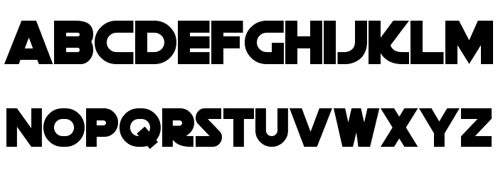 Death Star Font LOWERCASE