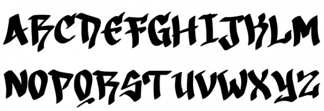 Death Stars خط أحرف كبيرة