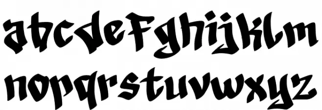 Death Stars خط أحرف صغيرة