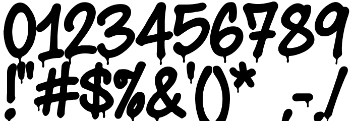 Death Subway Drip Font Alte caractere