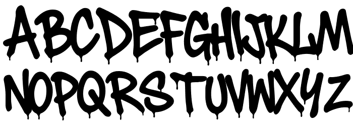 Death Subway Drip Font Litere mari