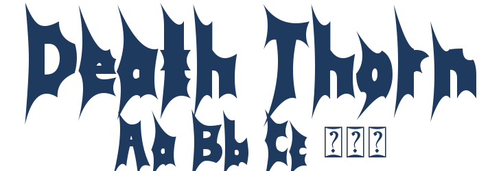 Death Thorn Font Preview