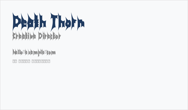 Death Thorn Business Card