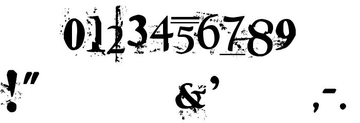 Death To Smudgey Font OTHER CHARS