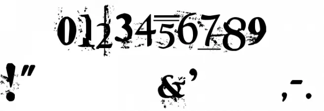 Death To Smudgey Font OTHER CHARS