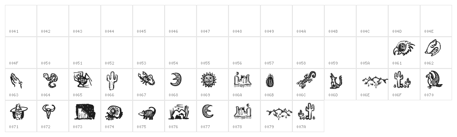 Death Valley Dingbats Character Map