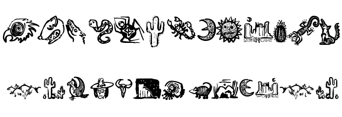 Death Valley Dingbats Font LOWERCASE
