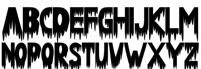 Death Zombie Font Alte caractere