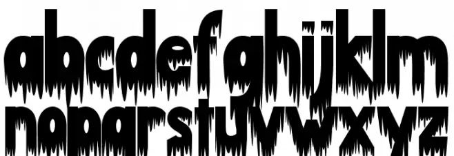 Death Zombie Font Litere mici