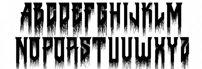 Death to Metal フォント 大文字