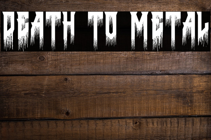 Death to Metal Font examples