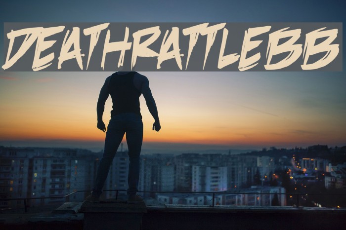 DeathRattleBB Font examples
