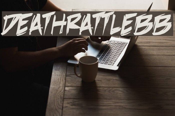 DeathRattleBB Font examples