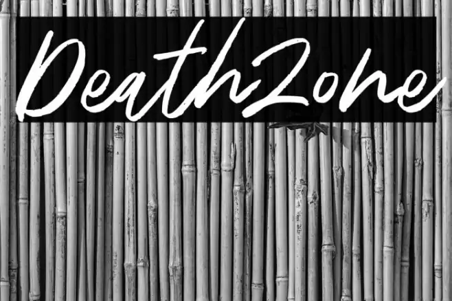 DeathZone Font examples
