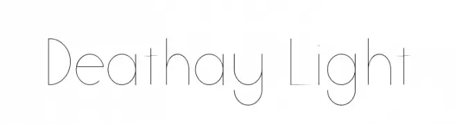 Deathay Light  नि: शुल्क फ़ॉन्ट्स डाउनलोड