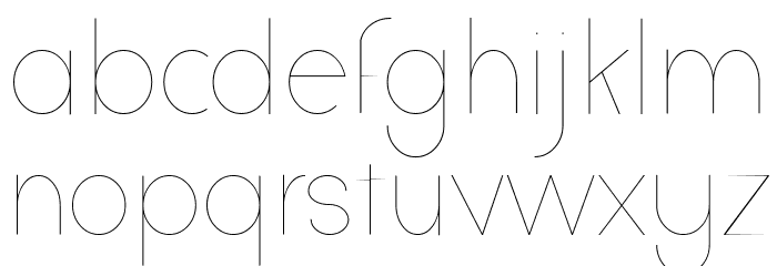 Deathay Light Font LOWERCASE