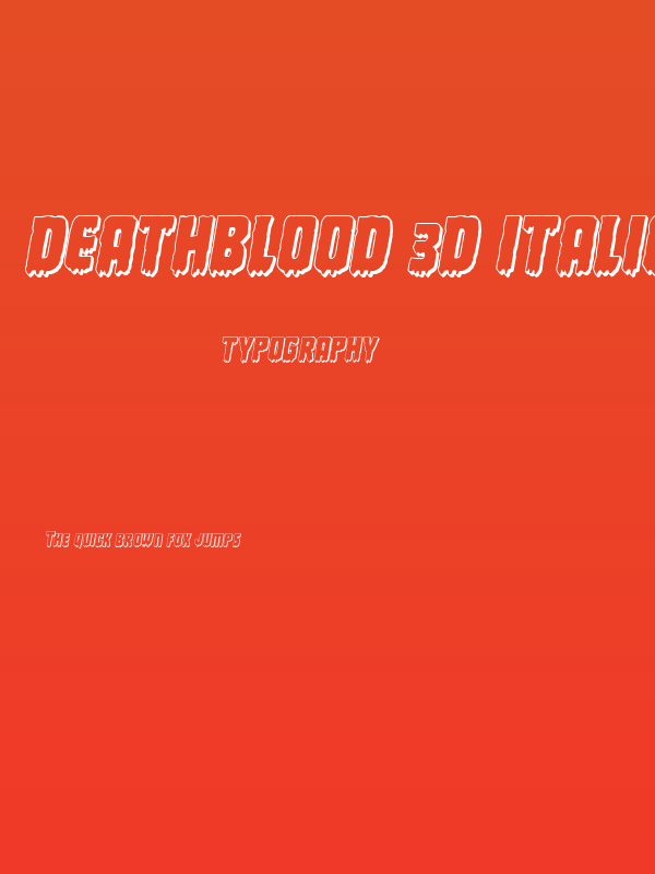 Deathblood 3D Italic Poster