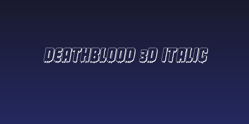 Deathblood 3D Italic Social Header