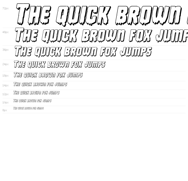 Deathblood 3D Italic Waterfall