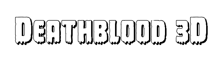 Deathblood 3D  Frei Schriftart Herunterladen