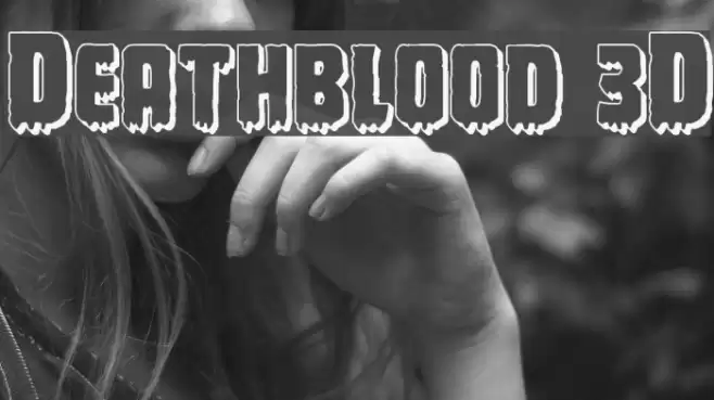Deathblood 3D Font examples