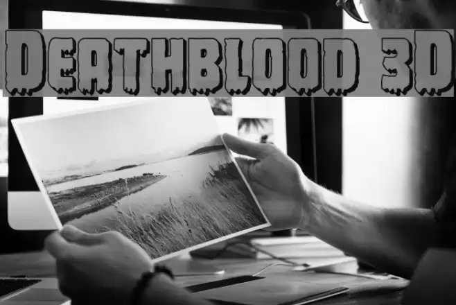 Deathblood 3D Font examples