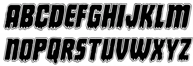 Deathblood Academy Italic 字体 大写