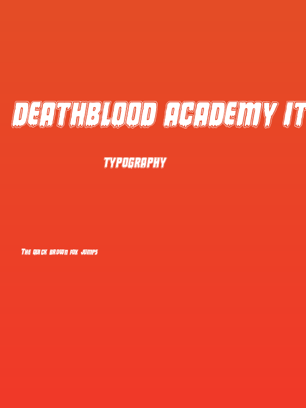 Deathblood Academy Italic Poster