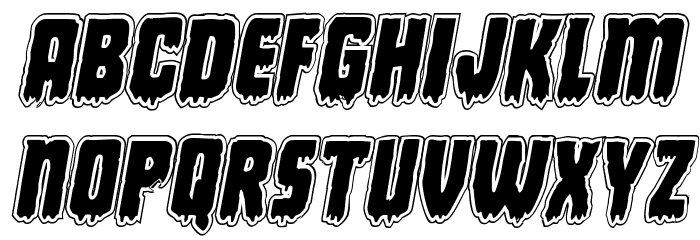 Deathblood Academy Italic Font LOWERCASE
