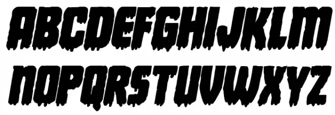 Deathblood Bold Italic Font Litere mari
