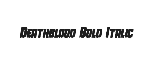 Deathblood Bold Italic Logo