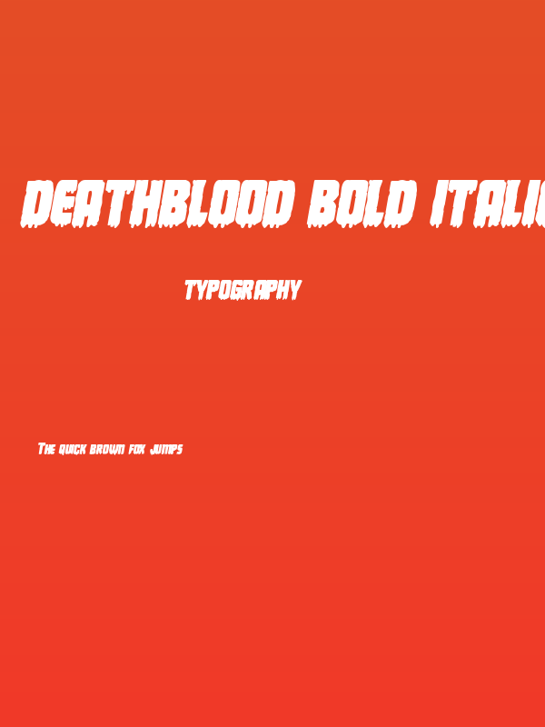Deathblood Bold Italic Poster