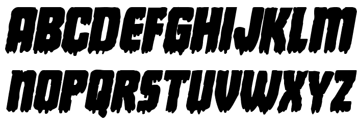 Deathblood Bold Italic Font LOWERCASE