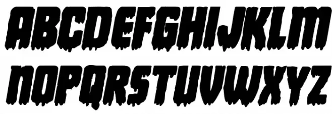 Deathblood Bold Italic Fuentes MINÚSCULAS