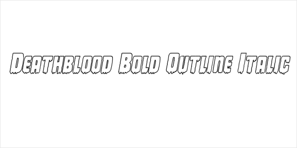 Deathblood Bold Outline Italic Logo