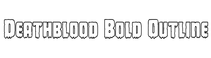 Deathblood Bold Outline Font