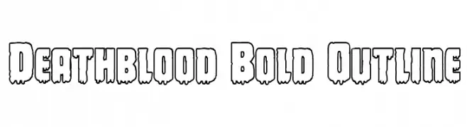 Deathblood Bold Outline  Frei Schriftart Herunterladen
