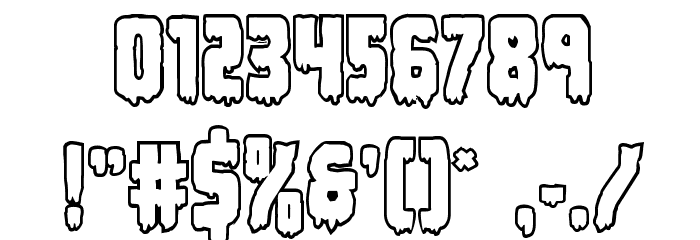 Deathblood Bold Outline Font OTHER CHARS