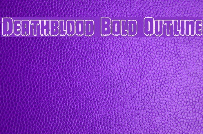 Deathblood Bold Outline Font examples