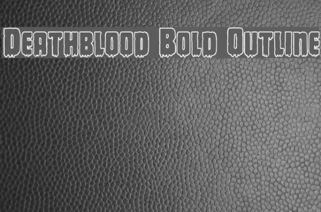 Deathblood Bold Outline Font examples