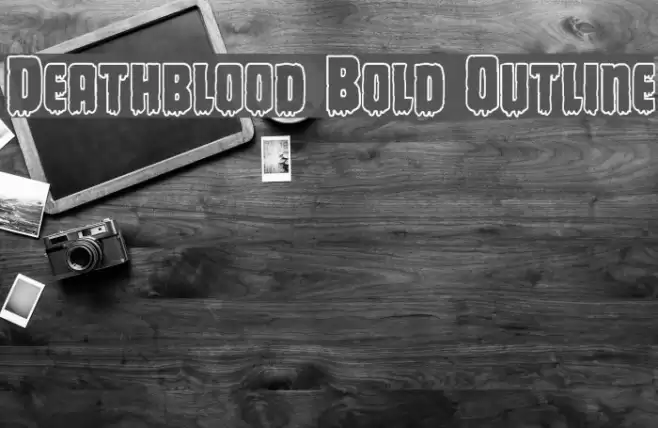 Deathblood Bold Outline Font examples